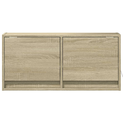 TV-seinäkaappi LED-valoilla Sonoma-tammi 80x31x35 cm