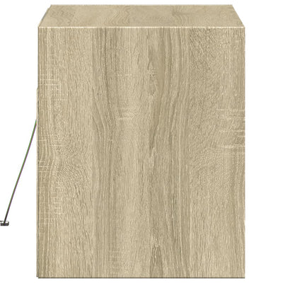 TV-seinäkaappi LED-valoilla Sonoma-tammi 80x31x35 cm