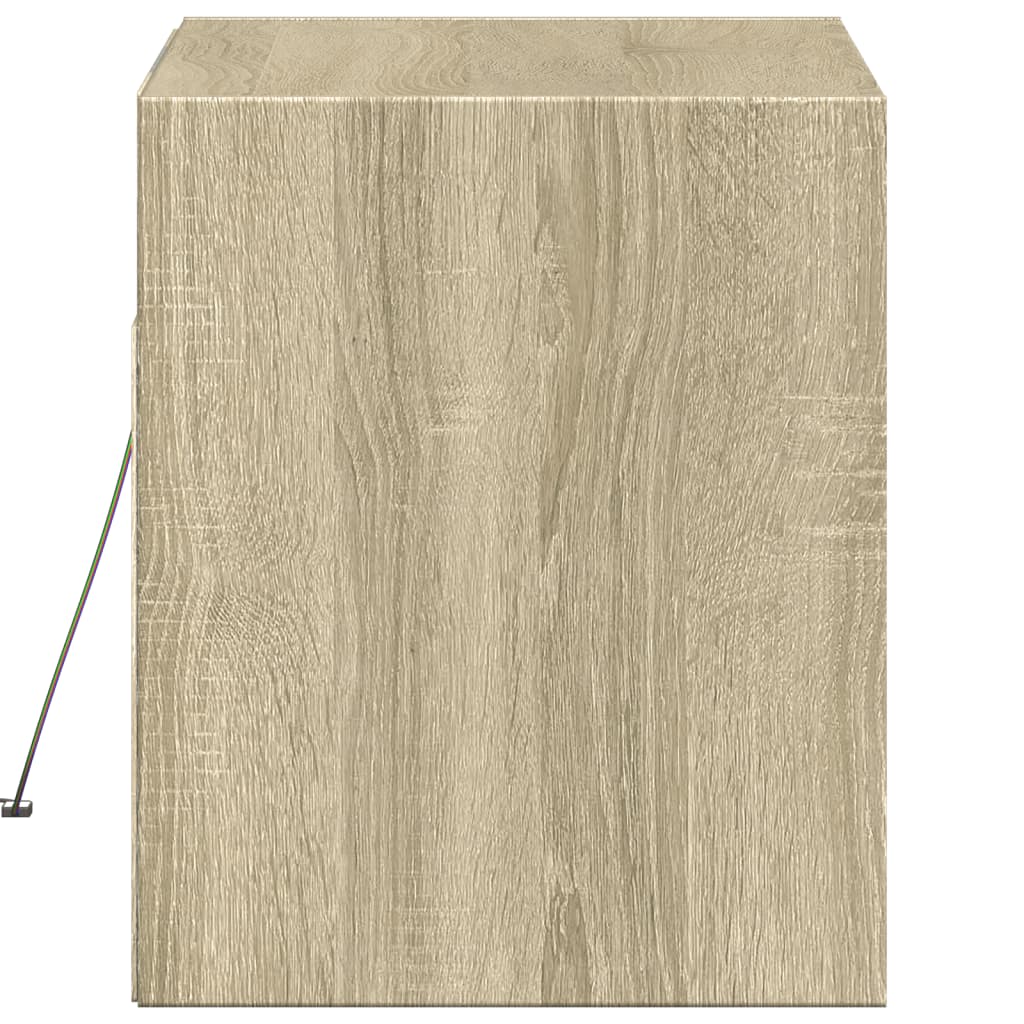 Sonoma-tammi tv-seinäkaappi Antinogel 80x31x35cm (led-valoilla)