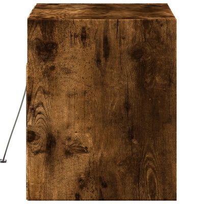 Savutammi tv-seinäkaappi Antinogel 80x31x35cm (led-valoilla)