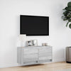 TV-seinäkaappi LED-valoilla harmaa Sonoma 80x31x35 cm