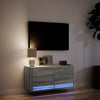 TV-seinäkaappi LED-valoilla harmaa Sonoma 80x31x35 cm