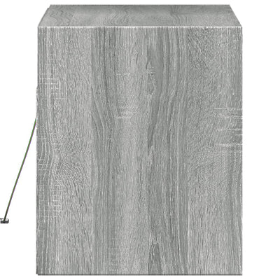 TV-seinäkaappi LED-valoilla harmaa Sonoma 80x31x35 cm