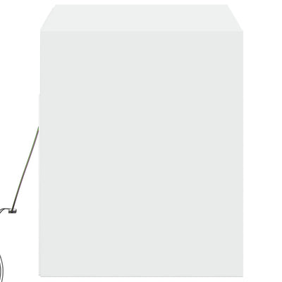 Valkoinen tv-seinäkaappi Antinogel 100x31x35cm (led-valoilla)