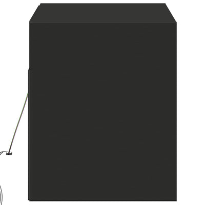 TV-seinäkaappi LED-valoilla musta 100x31x35 cm