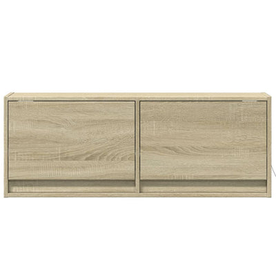 TV-seinäkaappi LED-valoilla Sonoma-tammi 100x31x35 cm