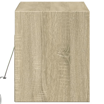 Sonoma-tammi tv-seinäkaappi Antinogel 100x31x35cm (led-valoilla)