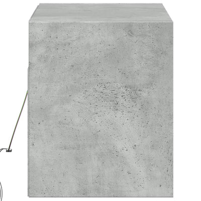 Betoninharmaa tv-seinäkaappi Antinogel 100x31x35cm (led-valoilla)