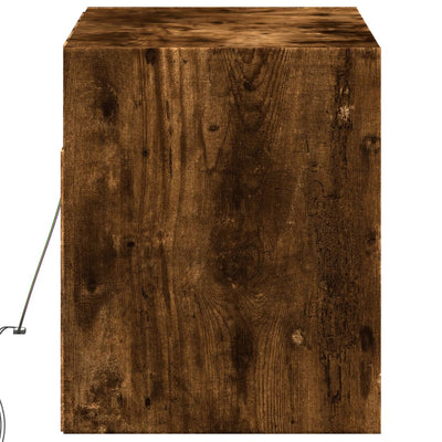 Savutammi tv-seinäkaappi Antinogel 100x31x35cm (led-valoilla)