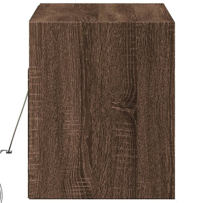 Ruskea tammi tv-seinäkaappi Antinogel 100x31x35cm (led-valoilla)