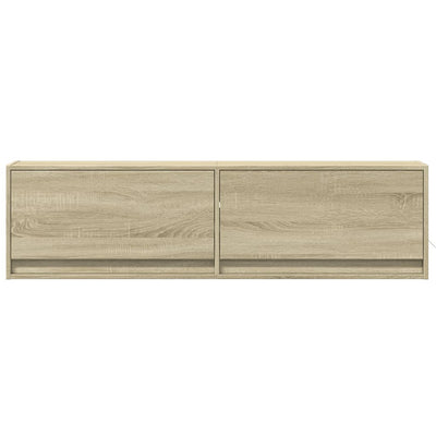 TV-seinäkaappi LED-valoilla Sonoma-tammi 140x31x38 cm