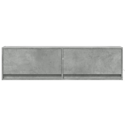 Betoninharmaa tv-seinäkaappi Antinogel 140x31x38cm (led-valoilla)