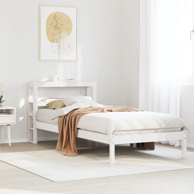 Sängynrunko ilman patjaa päädyllä 75x190 cm täysi mänty