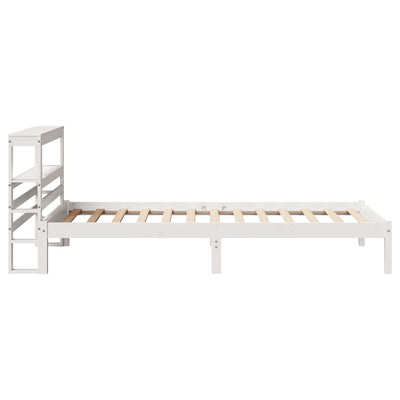 Sängynrunko ilman patjaa päädyllä 75x190 cm täysi mänty
