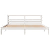 Valkoinen sängynrunko ilman patjaa Gaige 200x200cm (mänty)