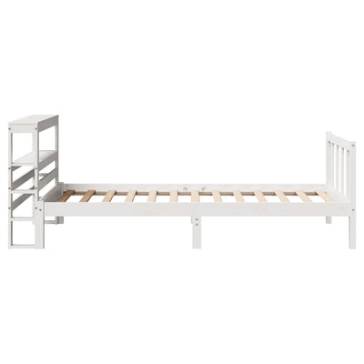 Sängynrunko ilman patjaa päädyllä 75x190 cm täysi mänty
