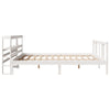 Valkoinen sängynrunko päädyllä Ama 200x200cm (mänty)