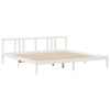 Valkoinen sängynrunko päädyllä Ama 200x200cm (mänty)