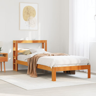 Sängynrunko ilman patjaa vahanruskea 75x190 cm täysi mänty