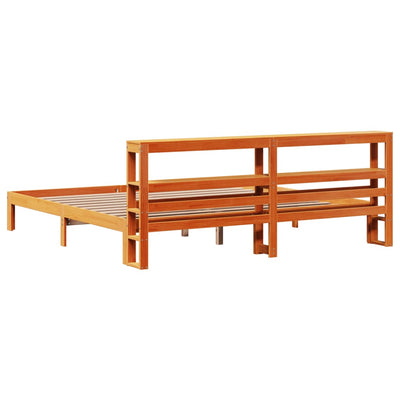 Vahanruskea sängynrunko ilman patjaa Ulcar 180x200cm (mänty)