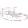 Vahanruskea sängynrunko ilman patjaa Corbea 135x190cm (mänty)