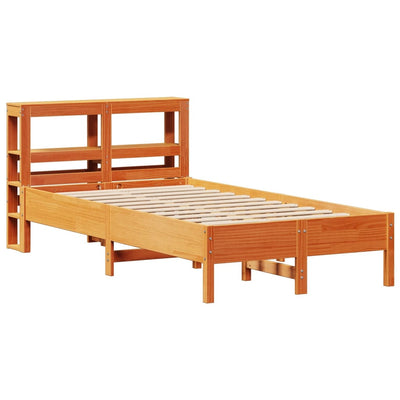 Sängynrunko ilman patjaa vahanruskea 75x190 cm täysi mänty