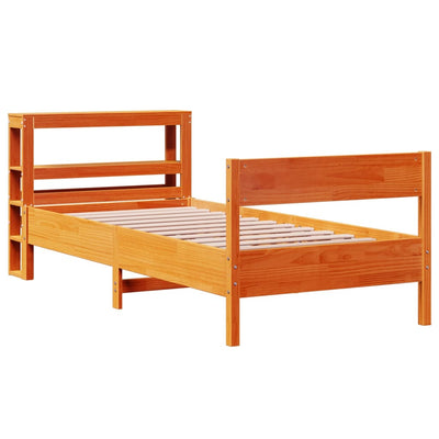 Sängynrunko ilman patjaa vahanruskea 90x190 cm täysi mänty