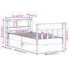 Vahanruskea sängynrunko ilman patjaa Enias 75x190cm (mänty)