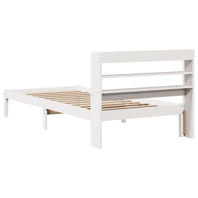 Sängynrunko ilman patjaa päädyllä 75x190 cm täysi mänty