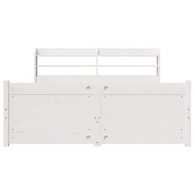 Valkoinen sängynrunko päätylevyllä Alcipe 120x200cm (mänty)