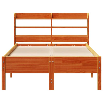 Sänky ilman patjaa vahanruskea 100x200 cm täysi mänty