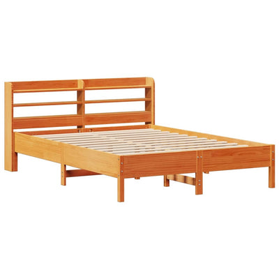 Sänky ilman patjaa vahanruskea 140x190 cm täysi mänty