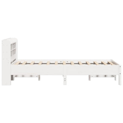 Sängynrunko ilman patjaa päädyllä 75x190 cm täysi mänty