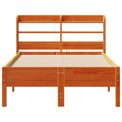 Sängynrunko ilman patjaa vahanruskea 75x190 cm täysi mänty