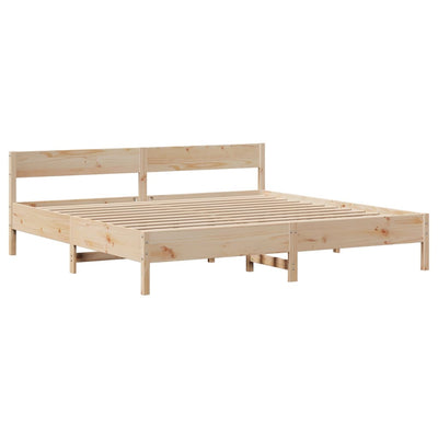 Sänky ilman patjaa 200x200 cm täysi mänty