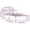 Sängynrunko sängynpäädyllä Miniola 90x200cm (mänty)