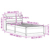 Sängynrunko päädyllä Miniola 90x190cm (mänty)