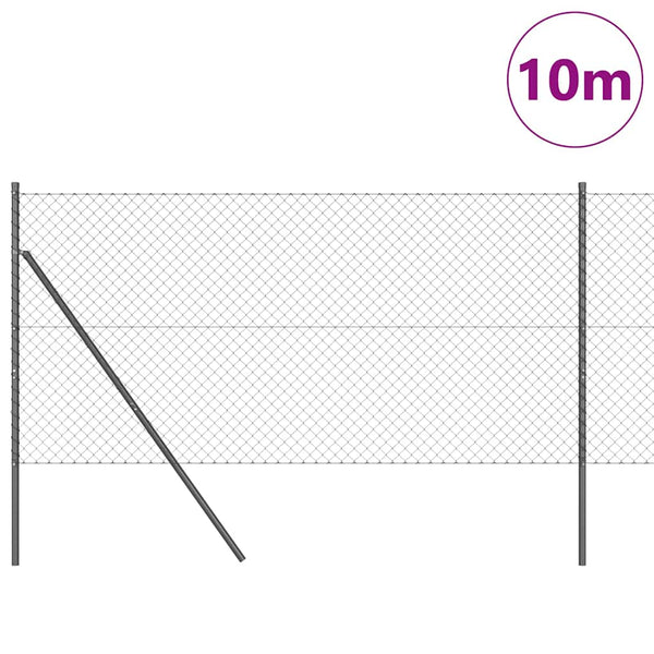 Ketjuaita Maapohjakorjaus 10 x 1 m PVC-pinnoitettu teräs Harmaa