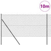 Ketjuaita Maapohjakorjaus 10 x 1 m PVC-pinnoitettu teräs Harmaa