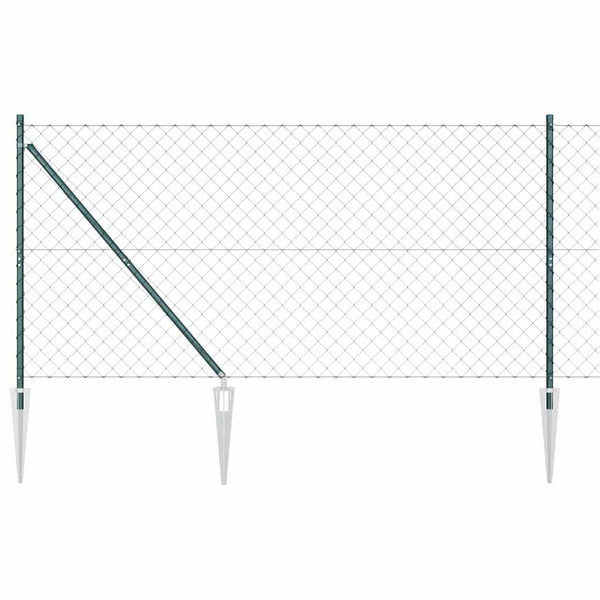 Piikkikettuaidalla varustettu aita 10 x 1,4 m Vihreä Verkko