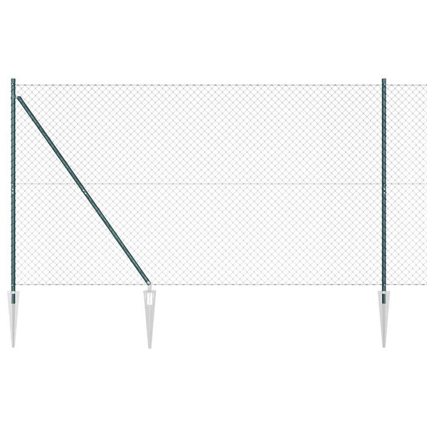 Piikkikettuaidalla varustettu aita 25 x 1,6 m Vihreä Verkko