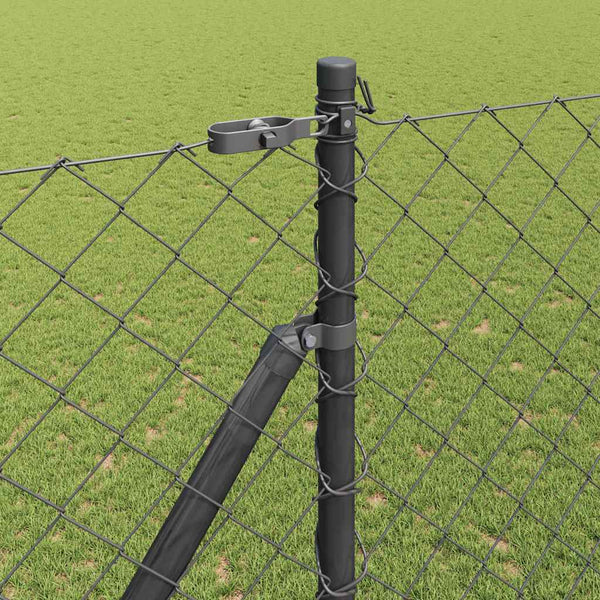 Piikkikettuaidalla varustettu aita 10 x 1,5 m Harmaa Verkko