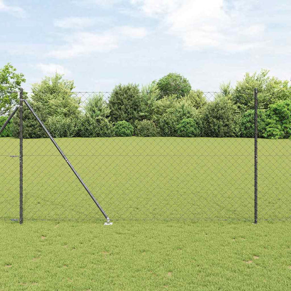 Piikkikettuaidalla varustettu aita 10 x 1,6 m Harmaa Verkko