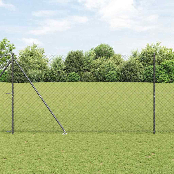 Piikkikettuaidalla varustettu aita 25 x 1,5 m Harmaa Verkko