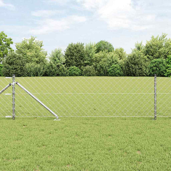 Piikkikettuaidalla varustettu aita 25 x 0,8 m Galvanoitu teräs