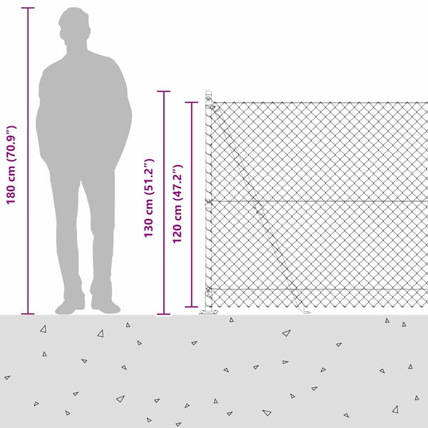 Ketjuaidalla betoni perusteella 10 x 1,2 m Vihreä Verkko