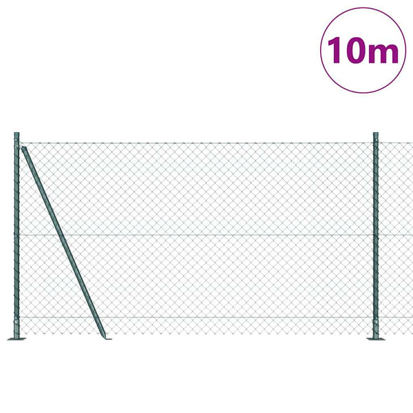 Ketjuaidalla betoni perusteella 10 x 1,2 m Vihreä Verkko