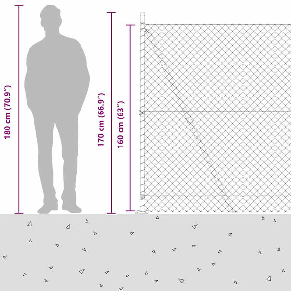 Ketjuaidalla betoni perusteella 10 x 1,6 m Vihreä Verkko