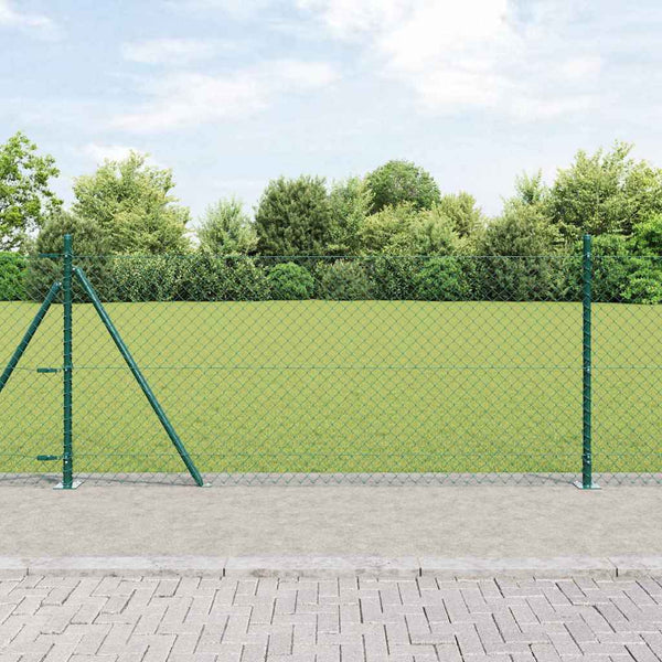 Ketjuaidalla betoni perusteella 1 x 25 m PVC-pinnoitettu teräs