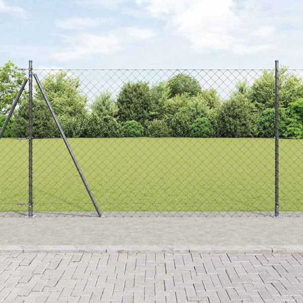 Ketjuaidalla betoni perusteella 10 x 1,6 m Harmaa Verkko
